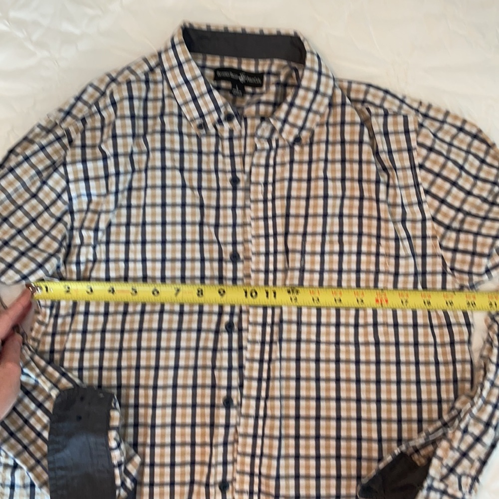 Men’s large button down blue/beige - Picture 2 of 7